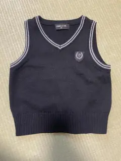 COMME CA ISM ブラック Vネックベスト90