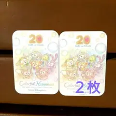 Duffy and Friends 20周年記念 カラフルハピネスステッカー2枚