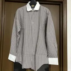SCABAL クレリックシャツ ストライプ 長袖