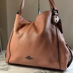 コーチ イーディー ショルダーバッグ トートバッグ ピンク 大容量 レザー