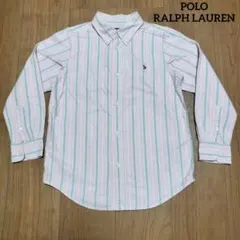 ラルフローレン オックスフォードボタンダウンシャツ　 ストライプ柄　130cm
