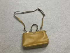 【イタリアン老舗ブランド】gianni notaro本革　イエロー ハンドバッグ