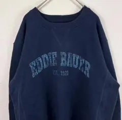 USA古着 eddie bauer エディーバウアー スウェット ネイビー