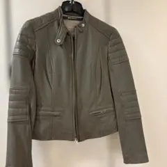 BANANA REPUBLIC グレー ライダースジャケット XS