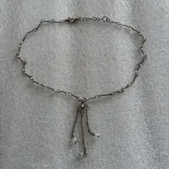 パールビーズ付きチェーンネックレス