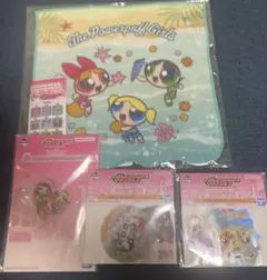 一番くじ　パワーパフガールズ　F賞 アクリルキーホルダー　H賞　ステッカー