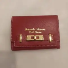 (17日まで)Samantha Thavasa 三つ折り財布 超ミニ レッドのサムネイル
