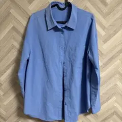 GU ライトブルー 長袖シャツ