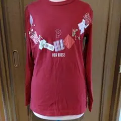 ピンクハウス 赤系長袖Tシャツ Mサイズ