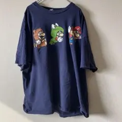 マリオキャラクター ヴィンテージTシャツ ネイビー