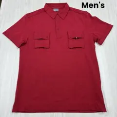 【美品】J.LINDEBERG メンズ ゴルフ 半袖ポロシャツ M