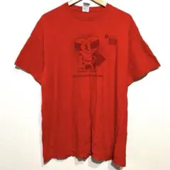 デルタ プリント クルーネック 半袖 Ｔシャツ XL 赤 綿 アメカジのサムネイル