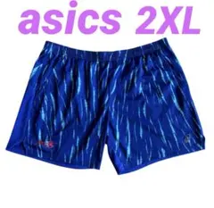 asics アシックス ジャージ ハーフパンツ 2XL スポーツショーツ　ブルー