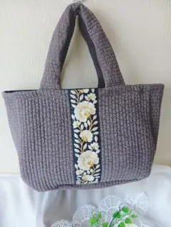 ヌビバッグ インド刺繍 ハンドバッグ 大人可愛い 韓国風 ハンドメイド（A467