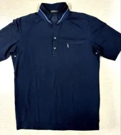 INTERMEZZO ネイビー リブ デニム ポロシャツ XL 日本製 - メルカリ