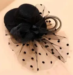 コスプレゴスロリダンス子供発表会黒新品結婚式ミニハットヘッドドレス髪飾りブラック