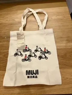 ベトナム限定 新品タグ付 MUJI 無印良品 キャンバストートバッグ バイク柄のサムネイル