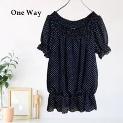 zC1142【M】One Way チュニック ドット柄 オフショルダーのサムネイル