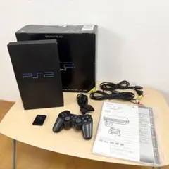 美品 PlayStation 2 ミッドナイトブラック 動作確認済 箱付き