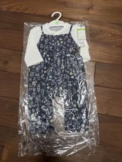 ベビー服ロンパース60-70年中素材新品未使用花柄