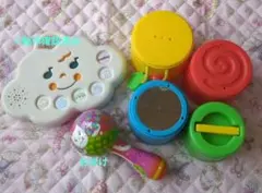 こどもチャレンジ　カラフルスタッキングトイ　メロディートイ　おまけ付き（ラトル）