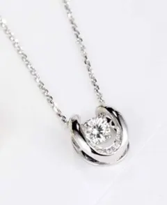 SALE！ダンシングストーン レディース ネックレス czダイヤ プラチナ仕上げ