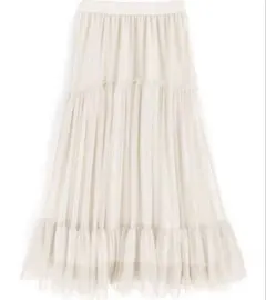 チュールティアードスカート アイボリー