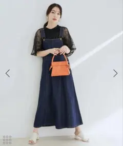 最終値下げ　vis-a-vis ビザビ　デニム&ツイルジャンパースカート　S