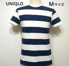 UNIQLO　ユニクロ　メンズ　Tシャツ　半袖　M　クルーネック　紺ボーダーT