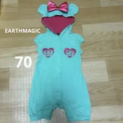 EARTHMAGIC フード付きロンパースのサムネイル