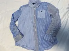 Ralph Lauren 長袖シャツ サイズ7 青白ストライプ