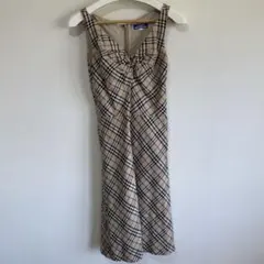 BURBERRY チェック柄 ノースリーブ ワンピース 36 - メルカリ