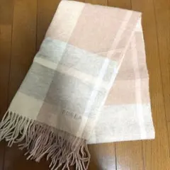 FURLA フルラ マフラー　ラメブロックチェック ベージュ