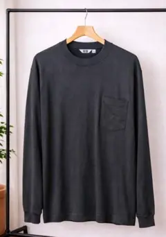 UNIQLO U エアリズム 長袖Tシャツ ブラック Lサイズ ポケット付き