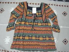 MYSTIC　ミスティック　ノルディック柄風　ニット チュニック　雪柄セーター