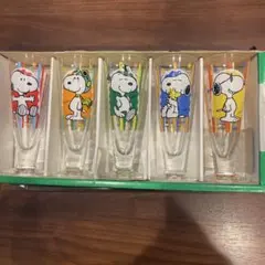 【ヴィンテージ】スヌーピー ガラス パフェグラス 5個セット