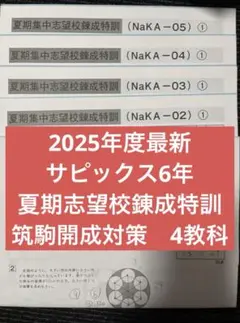 2026年最新】サピックス志望校錬成の人気アイテム - メルカリ