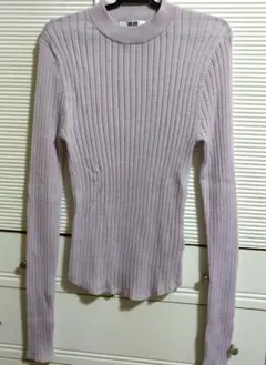 新品未使用UNIQLO U エクストラファインメリノ　リブクルーネックセーター