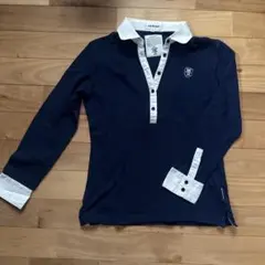 JUN&ROPE 長袖ポロシャツ ネイビー Sサイズのサムネイル