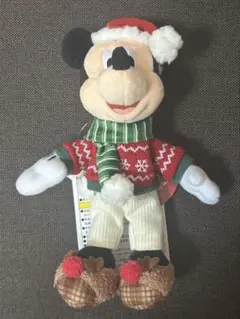 ミッキーマウス　ぬいぐるみバッジ　2024クリスマス