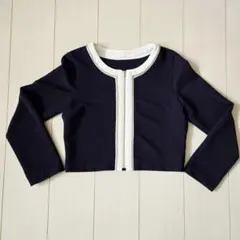 【CECIL Mc BEE】ネイビー 長袖 ジャケット フロントジッパーMサイズ