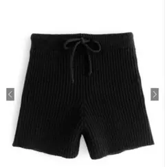 GRL リブニットショートパンツ ブラック