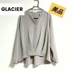 GLACIER 長袖ブラウス グレージュ Ｍのサムネイル