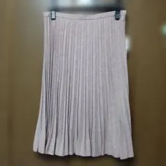 シックなピンク プリーツスカート レディース、ウエスト73cm
