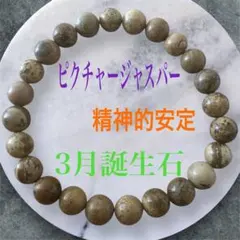 勝負強さを高める】グレージャスパー 8mm 天然石ブレスレット 洞察力 