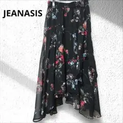 JEANASIS/ジーナシス　アシンメトリースカート　フレア　花柄　総柄