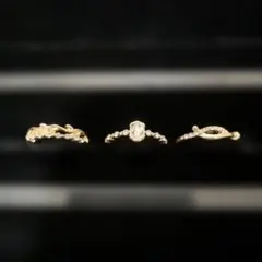 アクセサリー レディース リング 指輪 ファッション まとめて売る 3点セットのサムネイル