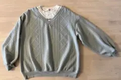 ピンクラテ　長袖カットソー 重ね着風Vネック 160