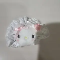 シークレットヘアクリップ（ホワイトフリル） ハローキティ