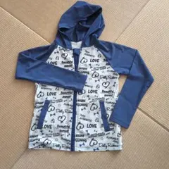 フード付きラッシュガード 140サイズ　女の子　ハート　可愛い